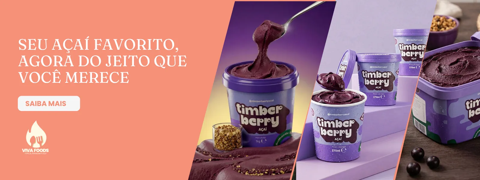 Açaí Premium Timber Berry — seu açaí favorito, agora do jeito que você merece